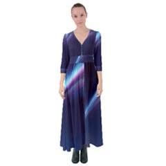 Light Fleeting Man s Sky Magic Button Up Maxi Dress by Mariart