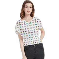 All The Aliens Teeny Butterfly Chiffon Blouse