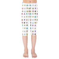 All The Aliens Teeny Kids  Capri Leggings 