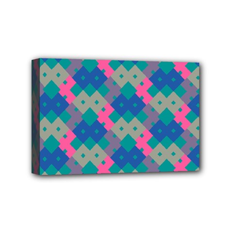 Geo Puzzle Mini Canvas 6  X 4  (stretched) by tmsartbazaar