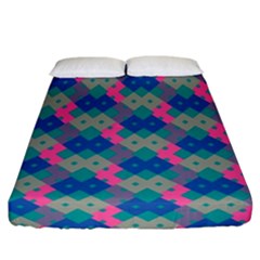 Geo Puzzle Fitted Sheet (california King Size) by tmsartbazaar