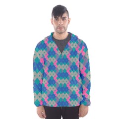 Geo Puzzle Men s Hooded Windbreaker