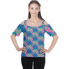 Geo Puzzle Cutout Shoulder Tee