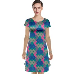 Geo Puzzle Cap Sleeve Nightdress