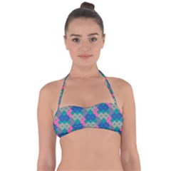 Geo Puzzle Halter Bandeau Bikini Top