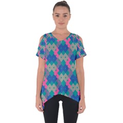 Geo Puzzle Cut Out Side Drop Tee
