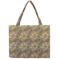 Retro Stlye Floral Decorative Print Pattern Mini Tote Bag by dflcprintsclothing