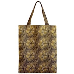 Retro Stlye Floral Decorative Print Pattern Zipper Classic Tote Bag by dflcprintsclothing