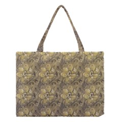 Retro Stlye Floral Decorative Print Pattern Medium Tote Bag by dflcprintsclothing