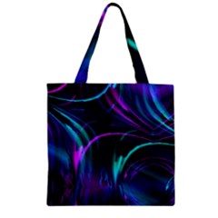 Drunk Vision Zipper Grocery Tote Bag