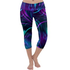 Drunk Vision Capri Yoga Leggings by MRNStudios