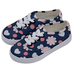 Flowers And Hearts  Kids  Classic Low Top Sneakers by MooMoosMumma