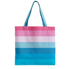 Sea And Sunset Zipper Grocery Tote Bag