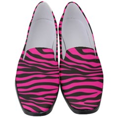 Pink Zebra Women s Classic Loafer Heels by Angelandspot