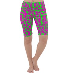 Neon Big Cat Cropped Leggings  by Angelandspot