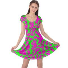 Neon Big Cat Cap Sleeve Dress by Angelandspot