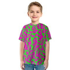 Neon Big Cat Kids  Sport Mesh Tee