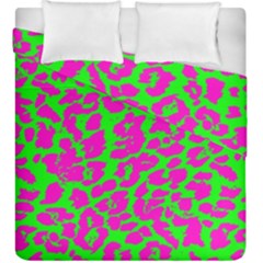 Neon Big Cat Duvet Cover Double Side (king Size)