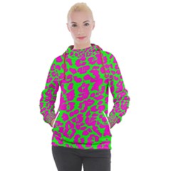 Neon Big Cat Women s Hooded Pullover by Angelandspot