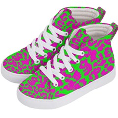 Neon Big Cat Kids  Hi-top Skate Sneakers by Angelandspot