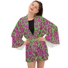 Neon Big Cat Long Sleeve Kimono by Angelandspot