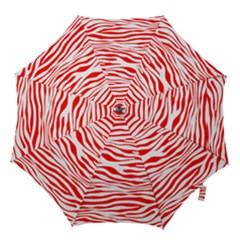 Red And White Zebra Hook Handle Umbrellas (large) by Angelandspot