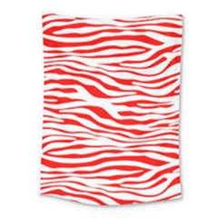 Red And White Zebra Medium Tapestry by Angelandspot