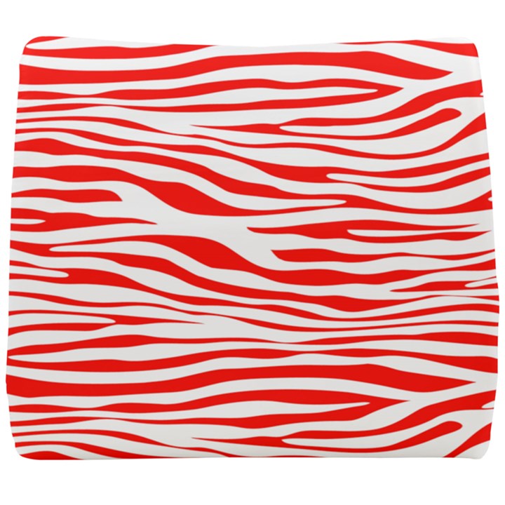 Red and White Zebra Seat Cushion