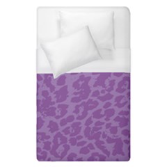 Purple Big Cat Pattern Duvet Cover (single Size) by Angelandspot