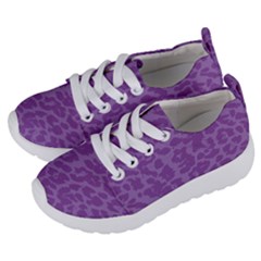 Purple Big Cat Pattern Kids  Lightweight Sports Shoes by Angelandspot