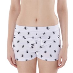 Housefly Drawing Motif Print Pattern Boyleg Bikini Wrap Bottoms by dflcprintsclothing