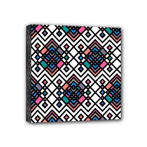 Boho Geometric Mini Canvas 4  X 4  (stretched) by tmsartbazaar