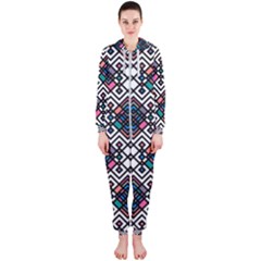 Boho Geometric Hooded Jumpsuit (ladies) 