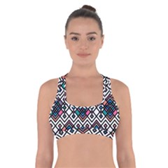 Boho Geometric Cross Back Sports Bra