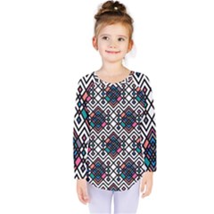 Boho Geometric Kids  Long Sleeve Tee