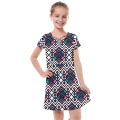 Boho Geometric Kids  Cross Web Dress