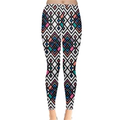 Boho Geometric Inside Out Leggings by tmsartbazaar