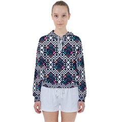 Boho Geometric Women s Tie Up Sweat