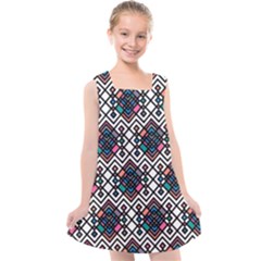 Boho Geometric Kids  Cross Back Dress