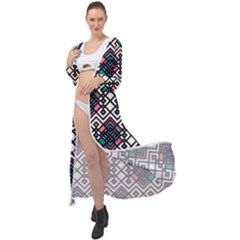 Boho Geometric Maxi Chiffon Beach Wrap