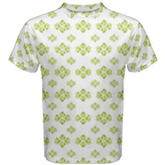 Bright Leaves Motif Print Pattern Design Men s Cotton Tee by dflcprintsclothing