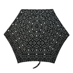 Ethnic Black And White Geometric Print Mini Folding Umbrellas