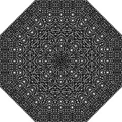 Ethnic Black And White Geometric Print Golf Umbrellas by dflcprintsclothing
