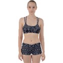 Ethnic Black And White Geometric Print Perfect Fit Gym Set View1