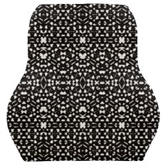 Ethnic Black And White Geometric Print Car Seat Back Cushion 