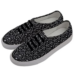 Ethnic Black And White Geometric Print Men s Classic Low Top Sneakers by dflcprintsclothing