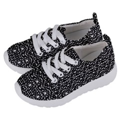 Ethnic Black And White Geometric Print Kids  Lightweight Sports Shoes