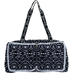 Ethnic Black And White Geometric Print Multi Function Bag