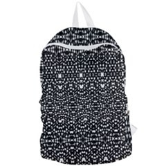 Ethnic Black And White Geometric Print Foldable Lightweight Backpack