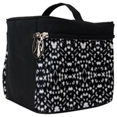 Ethnic Black And White Geometric Print Make Up Travel Bag (Big)